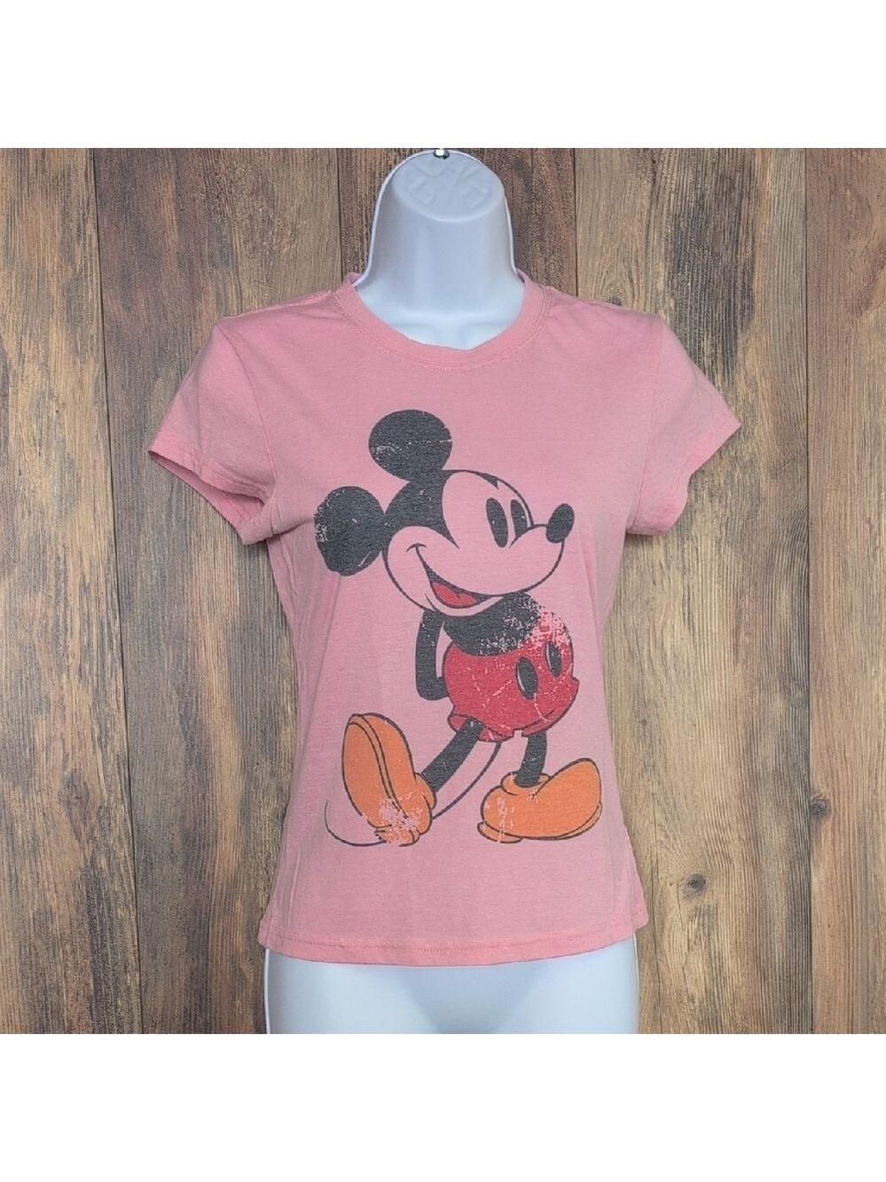 Disney Pink Mickey Mouse Short Sleeve Tee S